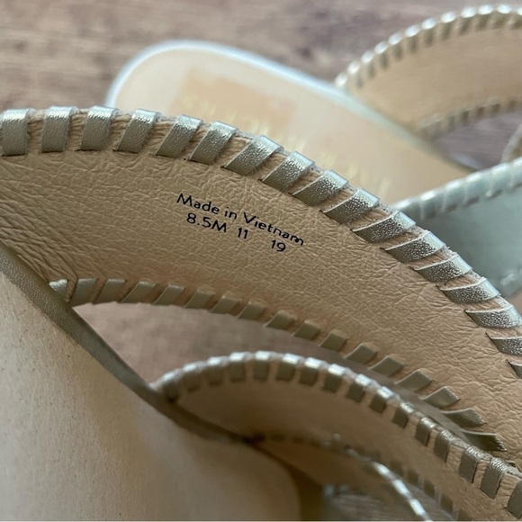 Jack Rodgers Cross Strap Wedge Sandals Size 8.5 - Picture 4 of 5